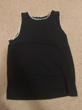 Old Navy Black Tank Top with White Trim